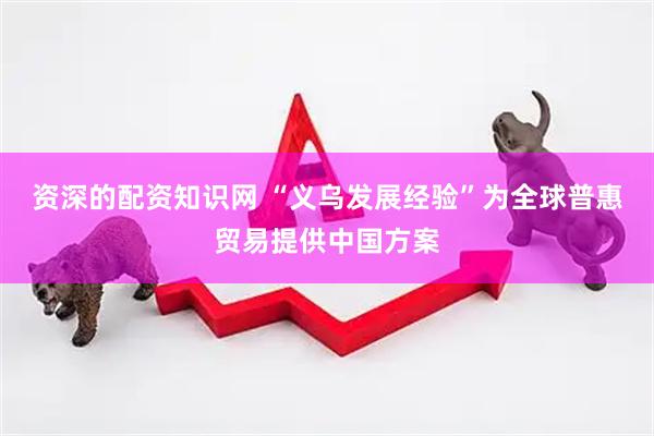 资深的配资知识网 “义乌发展经验”为全球普惠贸易提供中国方案